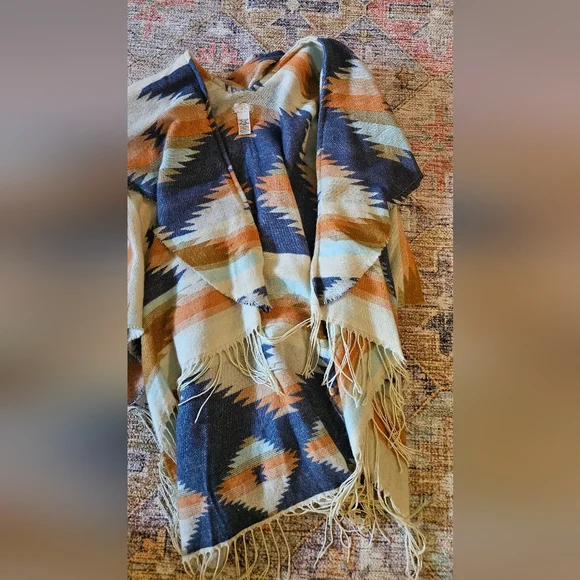 Free People Crossroads Poncho One Size - Picture 11 of 12